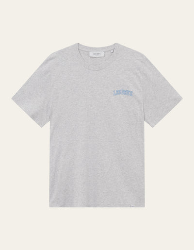 Les Deux MEN Blake T-Shirt T-Shirt 230474-Snow Melange/Washed Denim Blue