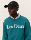 Les Deux MEN Charles Sweatshirt Sweatshirt 560201-Pacific Ocean/White