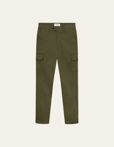 Les Deux MEN Como Cotton Cargo Suit Pants Pants 522522-Olive Night