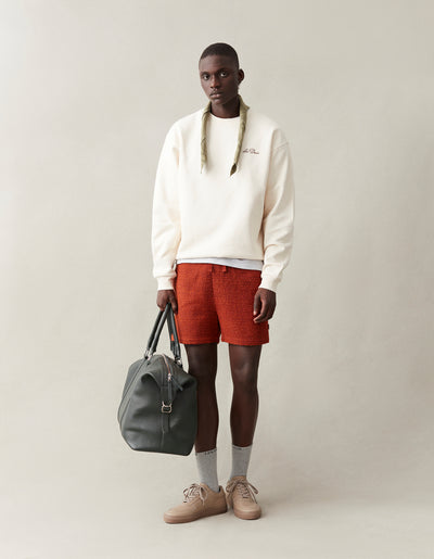 Les Deux MEN Crew Sweatshirt Sweatshirt 218855-Light Ivory/Walnut