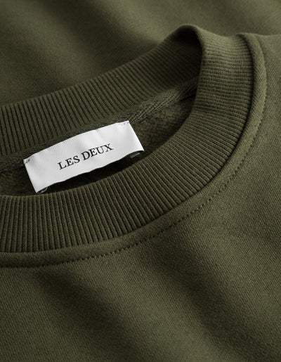 Les Deux MEN Crew Sweatshirt Sweatshirt 555550-Forest Green/Surplus Green