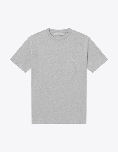 Les Deux MEN Crew T-Shirt T-Shirt 230201-Snow Melange/White