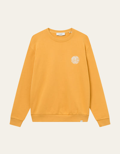 Les Deux MEN Globe Sweatshirt Sweatshirt 740215-Mustard Yellow/Ivory