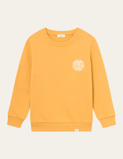 Les Deux Kids Globe Sweatshirt Kids Sweatshirt 740215-Mustard Yellow/Ivory