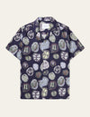 Les Deux MEN Kabangu AOP Tencel SS Shirt Shirt 460000-Dark Navy/Multicolor AOP