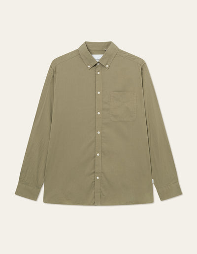 Les Deux MEN Kent Light Oxford Shirt Shirt 550550-Surplus Green
