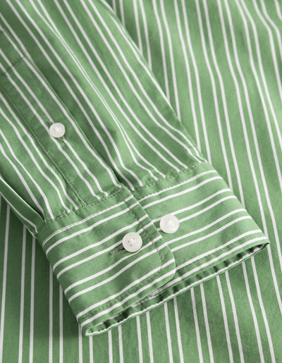 Les Deux MEN Kent Poplin Shirt Shirt 218565-Light Ivory/Vintage Green