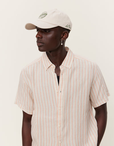 Les Deux MEN Kris Linen SS Shirt Shirt 215613-Ivory/Baked Papaya