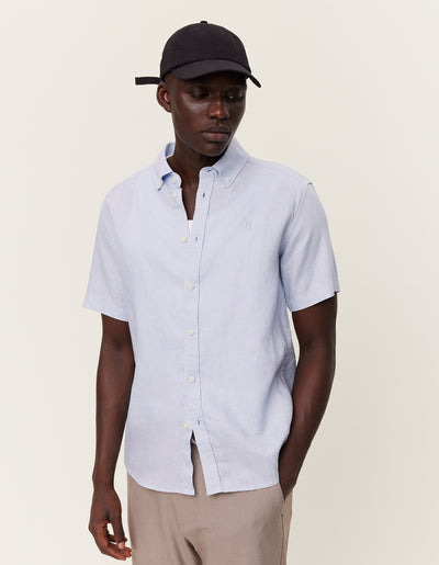 Les Deux MEN Kris Linen SS Shirt Shirt 466466-Summer Sky