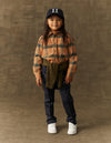 Les Deux Kids Lennon Check Overshirt Kids Overshirt 827546-Tobacco Brown/Pine Green