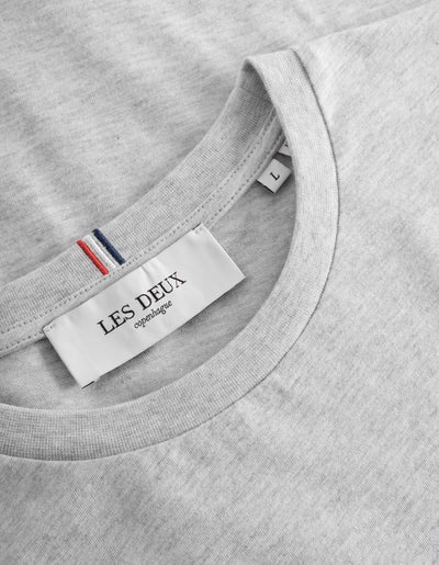 Les Deux MEN Lens T-Shirt T-Shirt 230201-Snow Melange/White