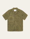 Les Deux MEN Lesley Paisley SS Shirt Shirt 550550-Surplus Green