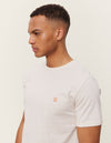 Les Deux MEN Nørregaard T-Shirt - Seasonal T-Shirt 216730-Ivory Melange/Orange