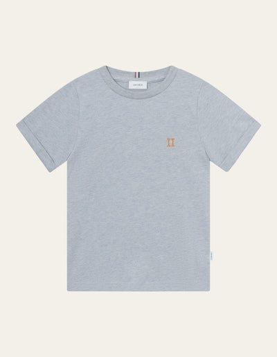 Les Deux Kids Nørregaard T-Shirt Kids T-Shirt 467730-Summer Sky Melange/Orange