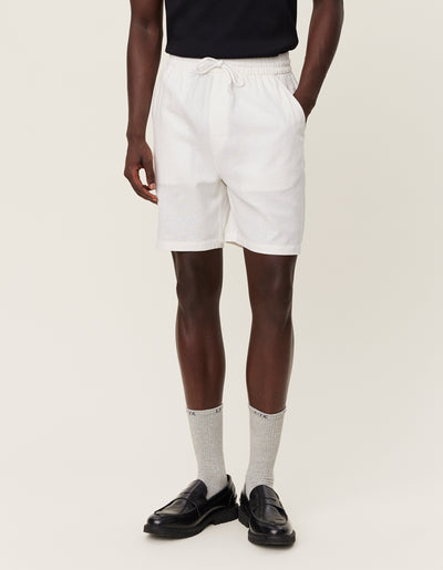 Les Deux MEN Otto Linen Shorts Shorts 201201-White