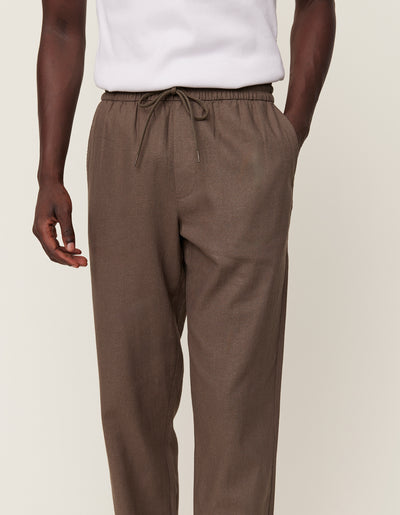 Les Deux MEN Patrick Linen Pants Pants 558558-Bungee Cord