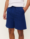 Les Deux MEN Patrick Seersucker Shorts Shorts 477460-Blueprint/Dark Navy