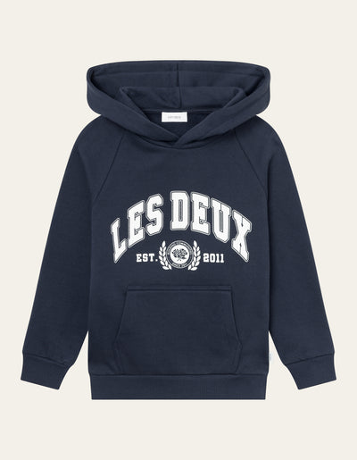 Les Deux Kids University Hoodie Kids Hoodie 460218-Dark Navy/Light Ivory