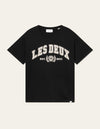 Les Deux MEN University T-Shirt T-Shirt 100817-Black/Light Desert Sand