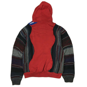 rePURPOSED Detroit Pistons NBA Coogi Style Pullover Hoodie Sweatshirt (L)