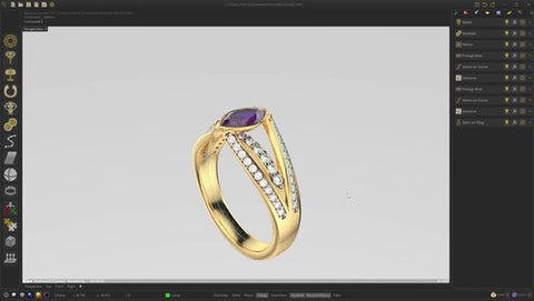 RhinoGold Basic Tutorial - Eternity Pave Ring 