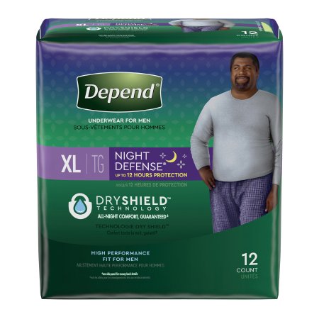 Depend Night Defense - Male Adult Absorbent Underwear Pull On with Tea ...