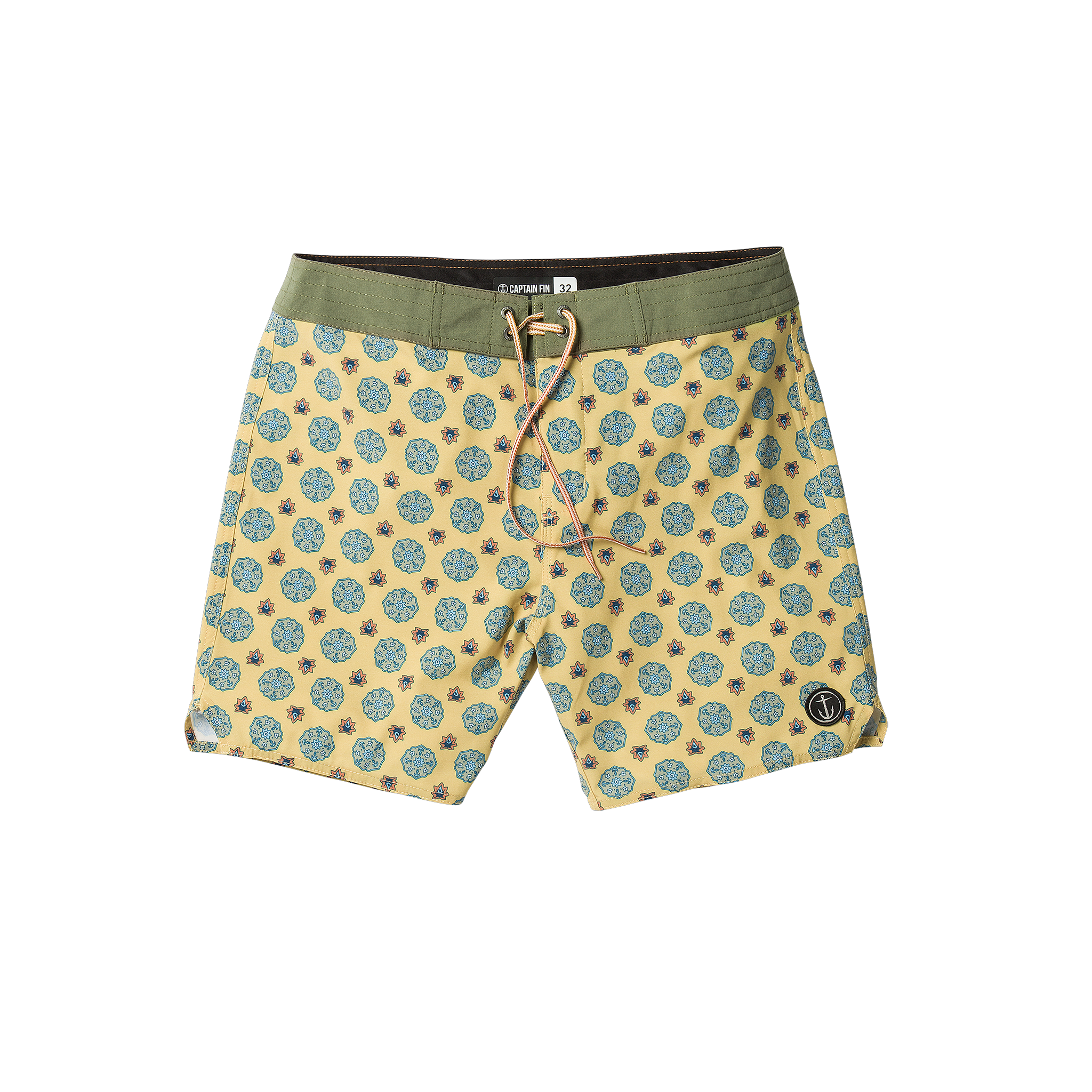 Voyager Paisley Boardshort - Mineral Yellow