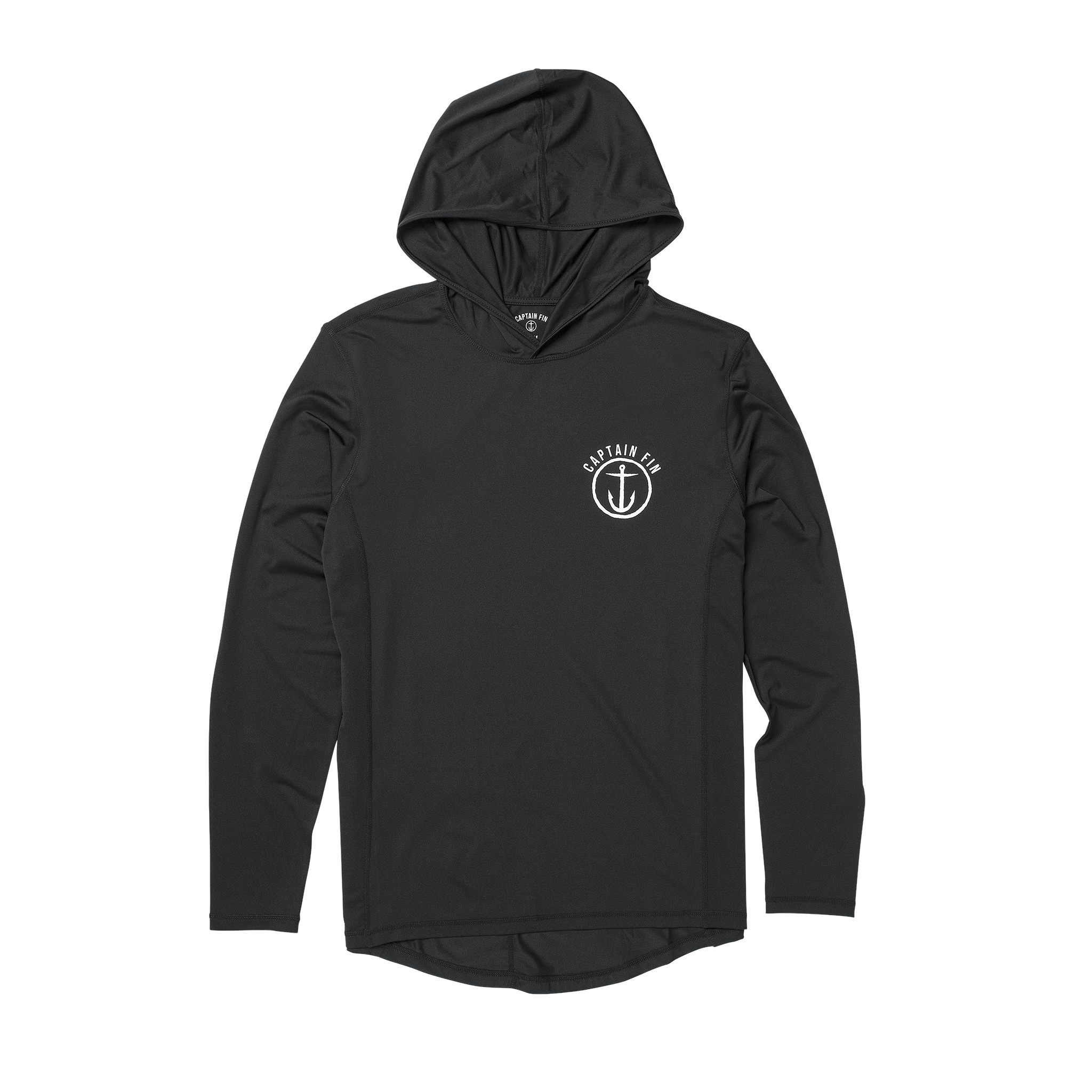 Early Boater Long Sleeve Hooded Surf Shirt - Black