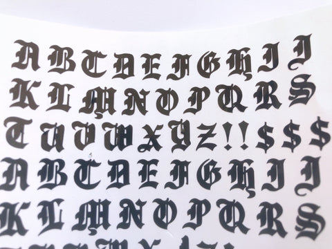 large old english font alphabet