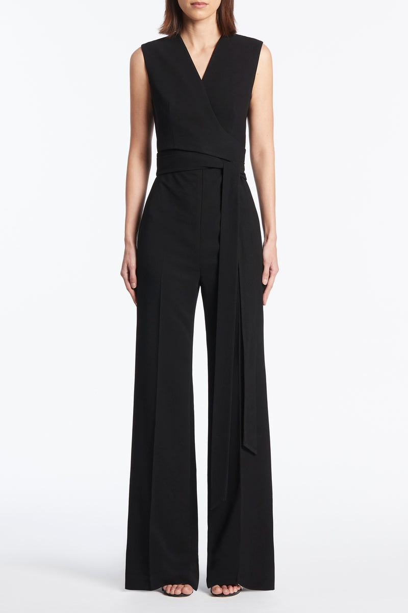 sleeveless wrap jumpsuit