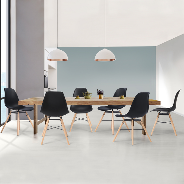 chaises industrielles scandinave dans salle a manger