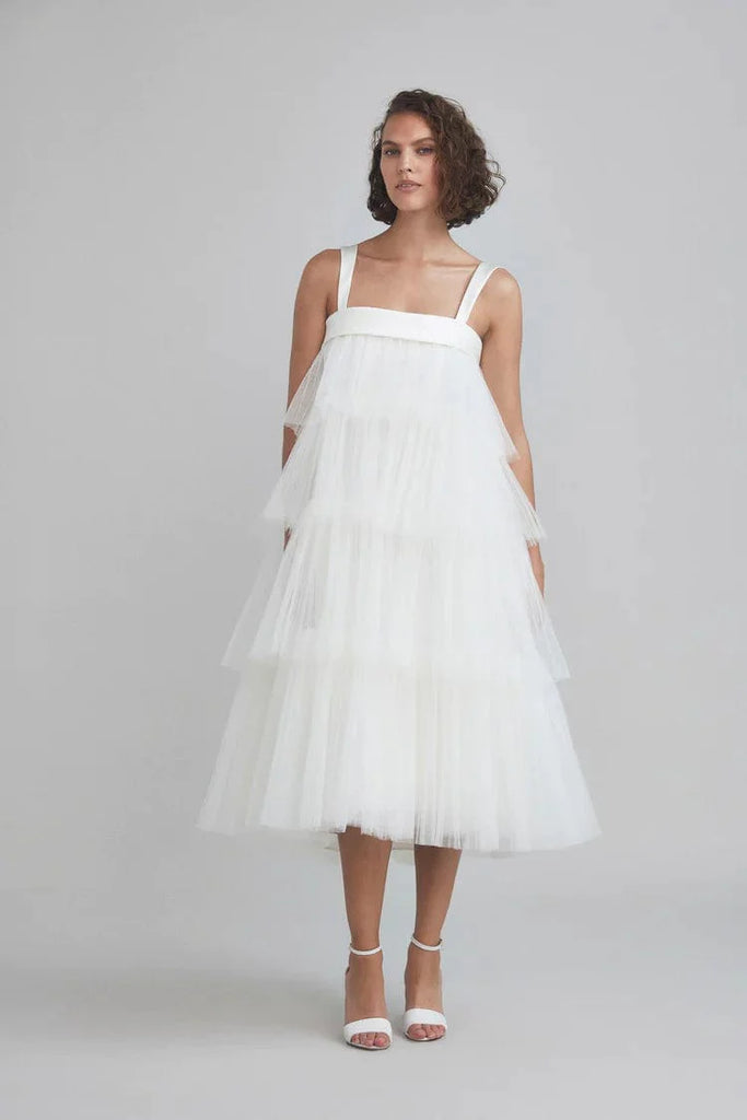 tea length wedding dress- amsale lw203