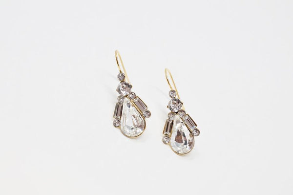 Delicate Drop Crystal Earrings