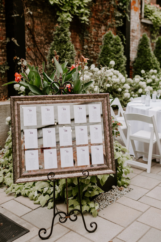 Hotel Covington wedding seating chart