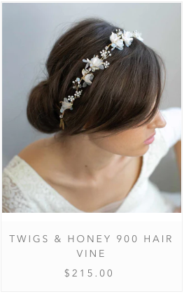 twigs & honey hair vine bridal earrings