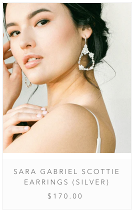 sara gabriel scottie bridal earrings