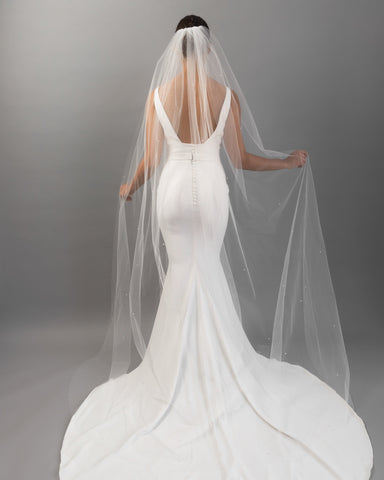 Mermaid Swarovski Dress with Veil