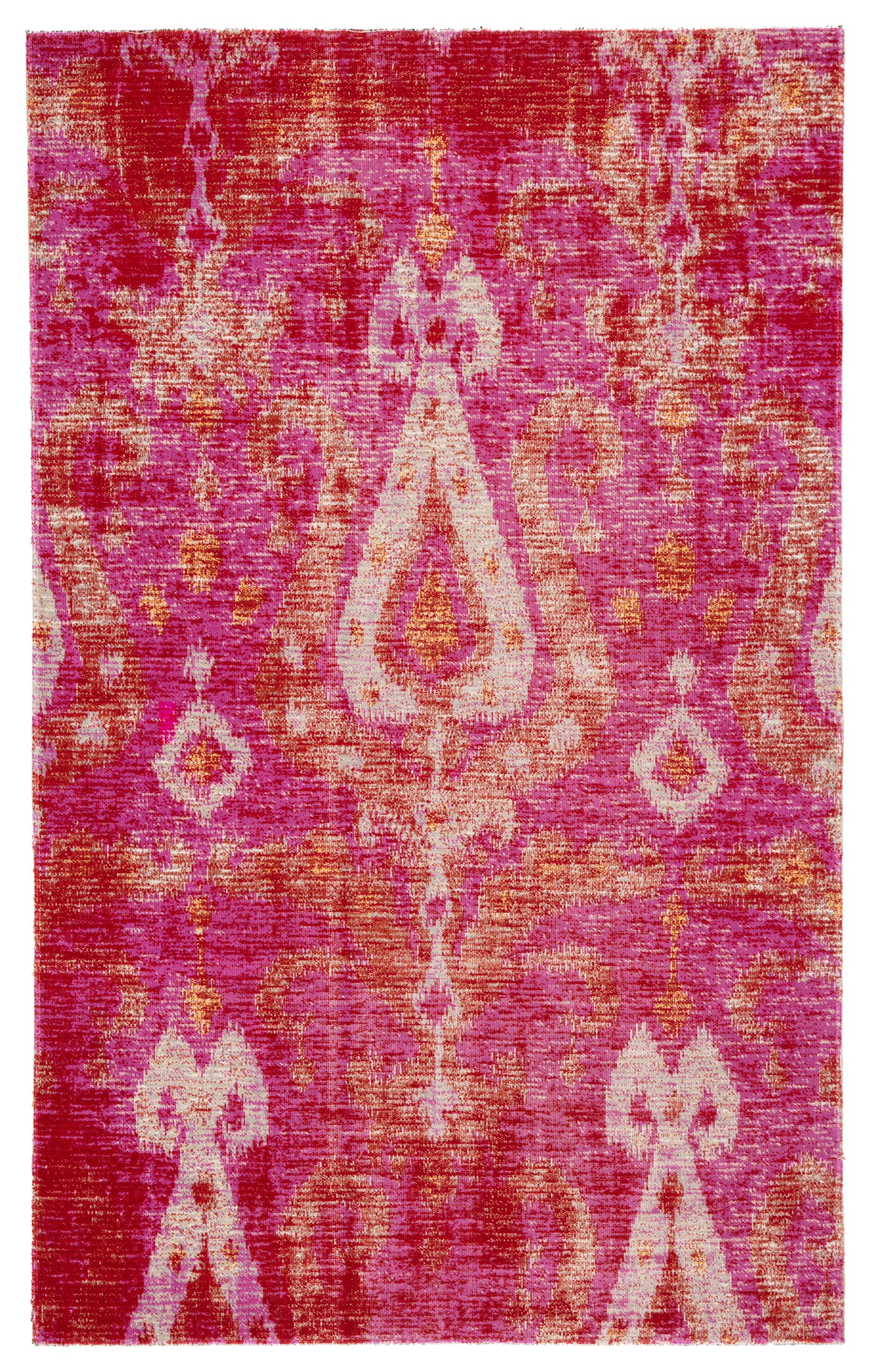 Zenith IndoorOutdoor Ikat Pink & Orange Area Rug