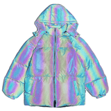 Holographic Jacket | Holographic Puffer Jacket | ReflectiveClo