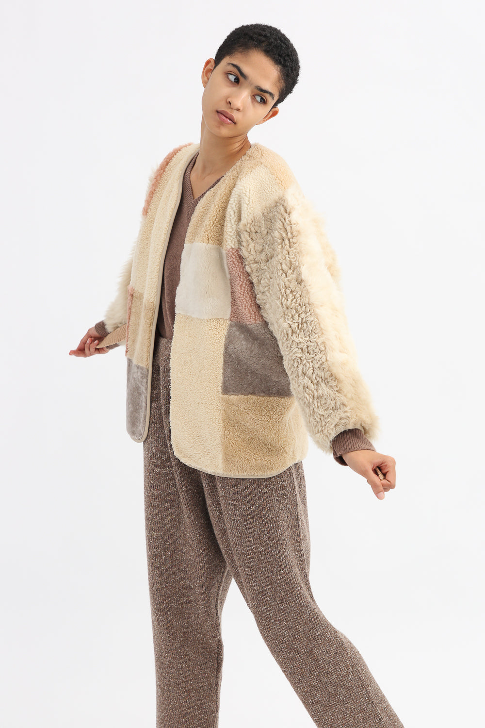 Soft Wool Pants in Deep Taupe