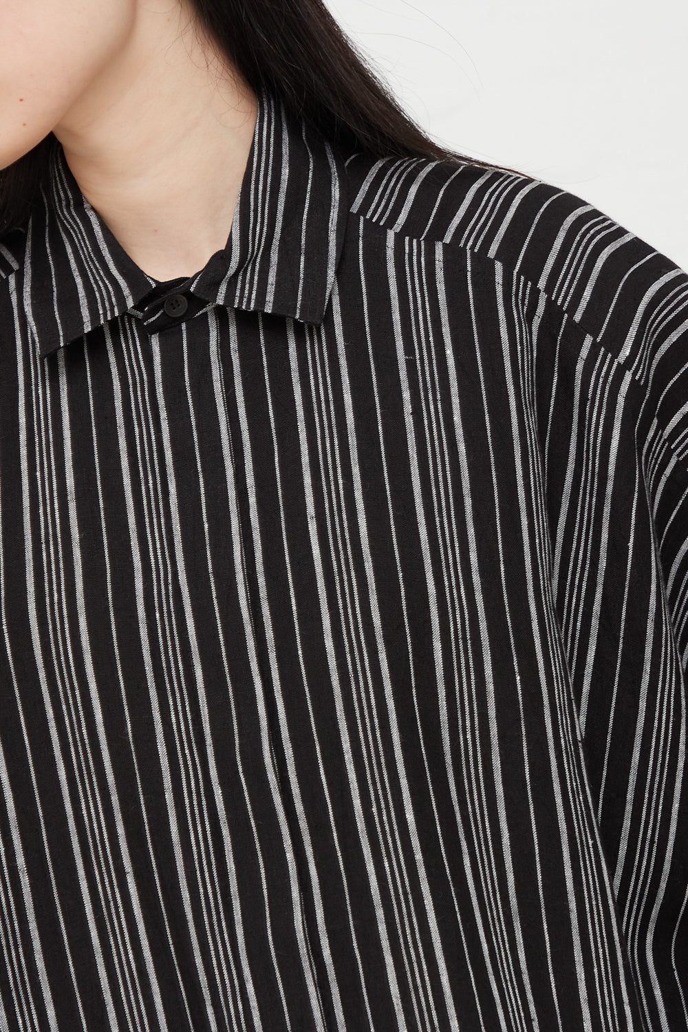 Jan-Jan Van Essche - Linen Batist Shirt in Contrast Stripe | Oroboro Store  | New York, NY