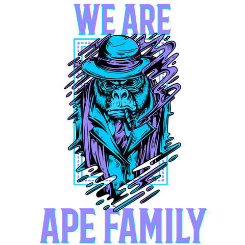 We Are Ape Family Gorilla in Suit & Hat Smoking Cigar