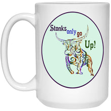 Load image into Gallery viewer, Stonks Only Go Up – Cups Mugs Black, White &amp; Color-Changing