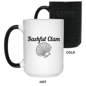 Bashful Clam - Cups Mugs Black, White & Color-Changing