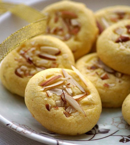 eggless saffron cookies