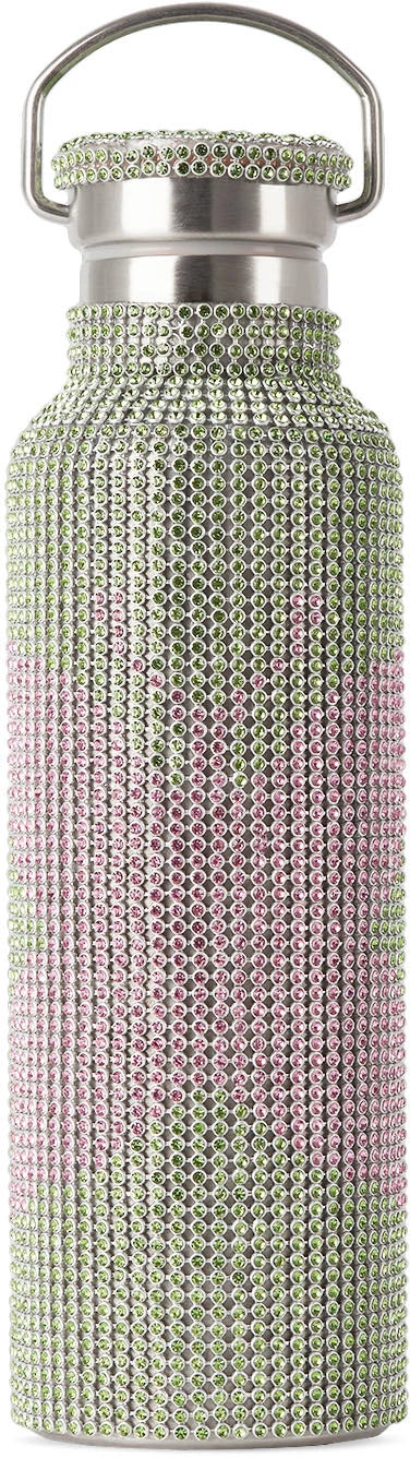 Collina Strada Crystal Embellished Insulated Water Bottle In Rainbow Smiley  Face