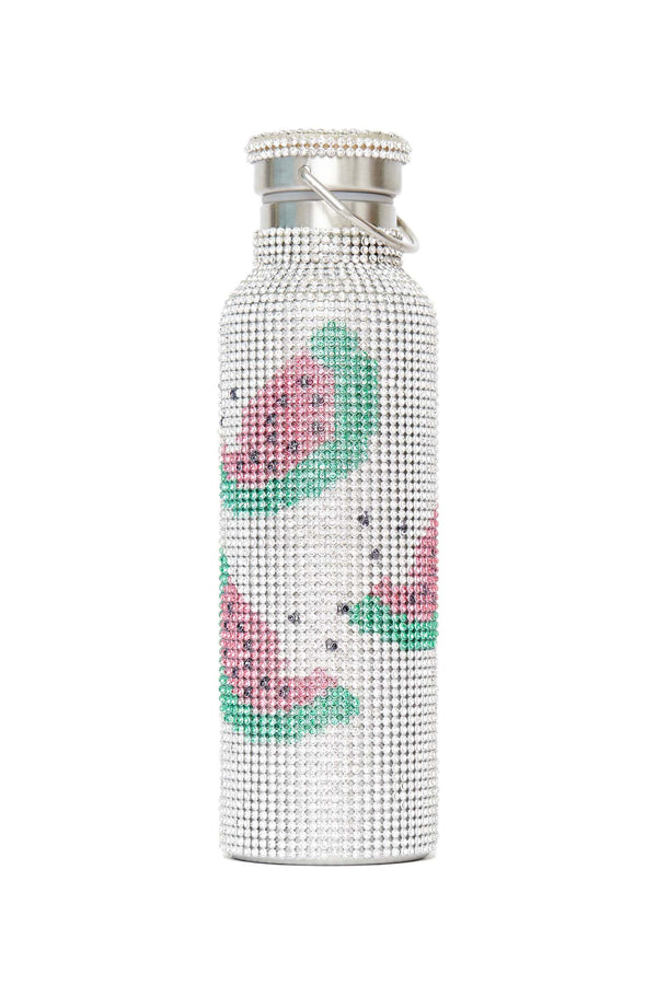 Collina Strada Crystal Embellished Insulated Water Bottle In Rainbow Smiley  Face