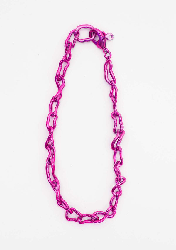 Crushed Swag Chain Pale Pink | Collina Strada