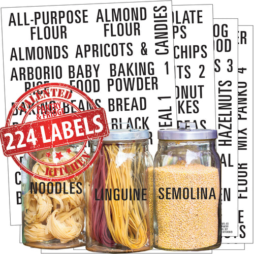 Thin All Caps Spice Labels, 145 Black Labels – Talented Kitchen