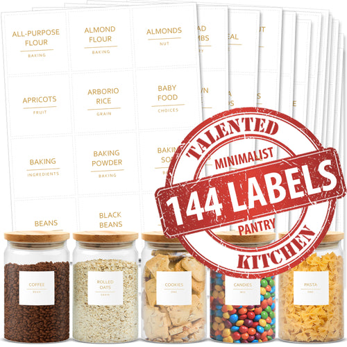 Minimalist Spice Labels, 140 Labels – Talented Kitchen